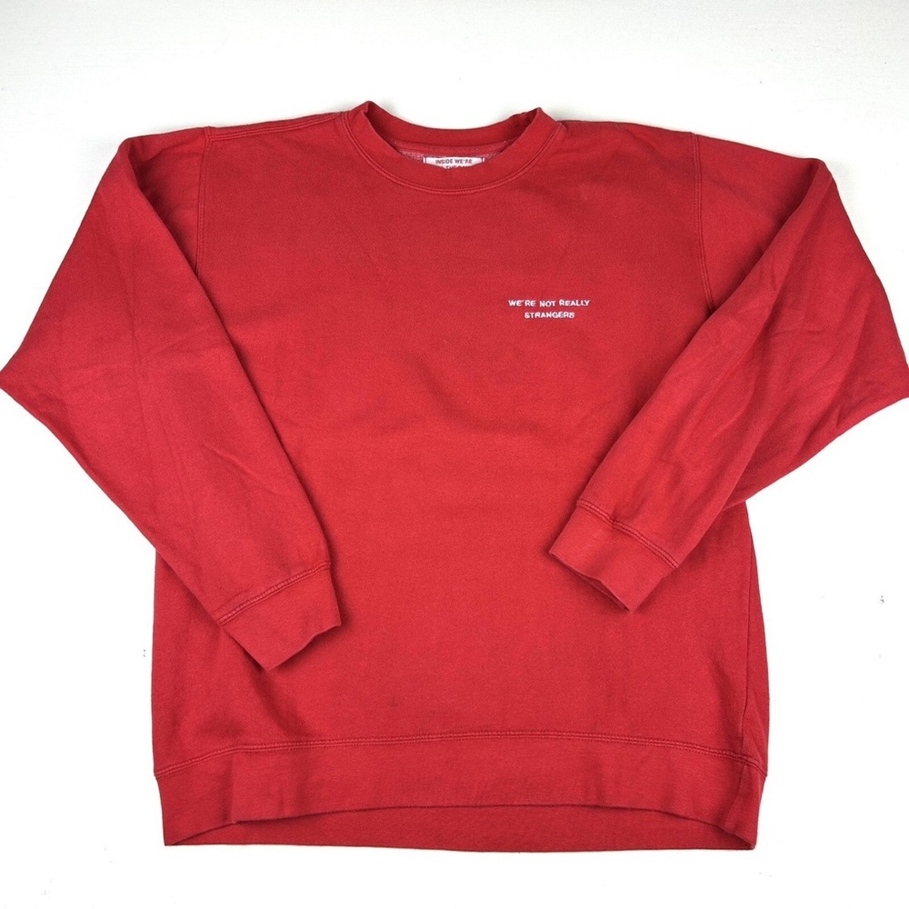 VIRAL We're Not Really Strangers Conversation Cheat Codes Crewneck Sweater (red)